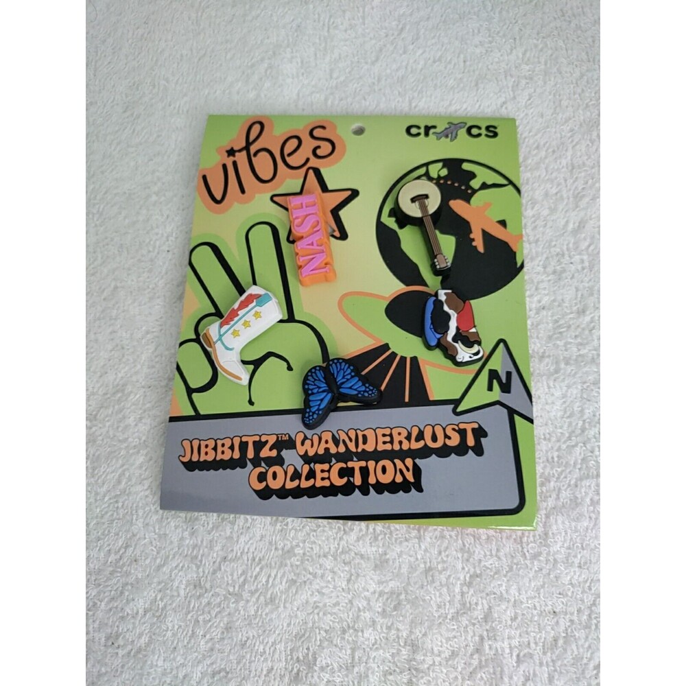 Nashville Themed Vibes Jibbitz Wanderlust Collection CROCS 5 pack NEW